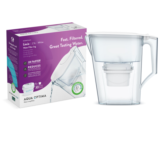 AQUA OPTIMA Liscia 2.5L kancsó - 1 hónapra elegendő szűrőbetéttel