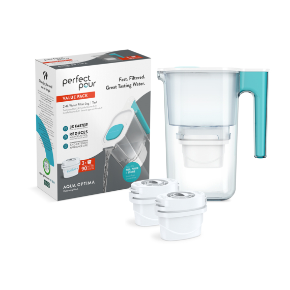 AQUA OPTIMA Perfect Pour  2.4L kancsó - 3 hónapra elegendő szűrőbetéttel