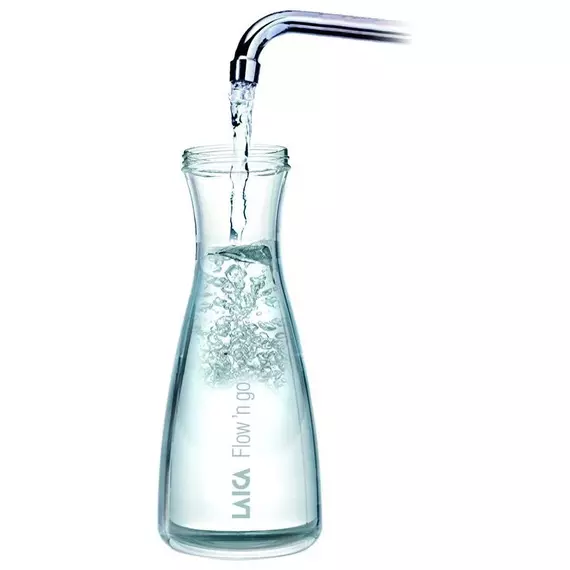 LAICA Flow 'n go 1 literes instant vízszűrő palack  1 db FAST DISK szűrőbetéttel