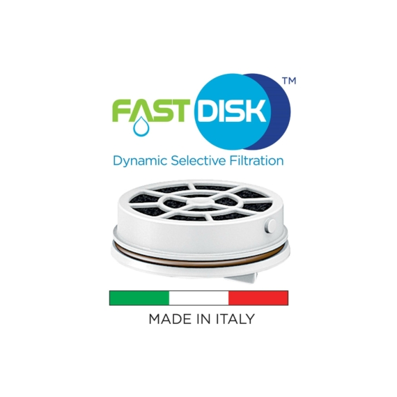 LAICA Flow 'n go 1 literes instant vízszűrő palack  1 db FAST DISK szűrőbetéttel