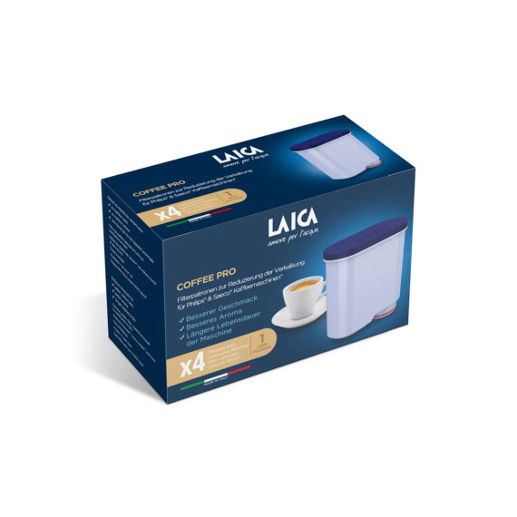 LAICA vízszűrő betét Philips és Saeco kávéfőzőkhöz - 4 db