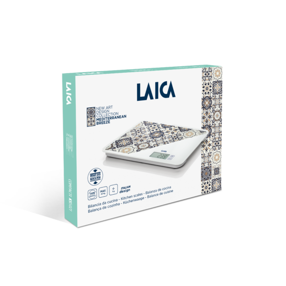 LAICA digitális konyhai mérleg mediterrán bézs 20 kg-os
