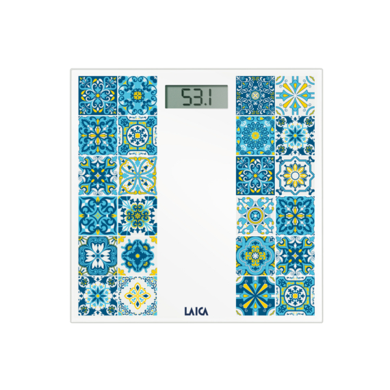 LAICA digitális személymérleg USB töltés funkcióval Mediterrán kék 180 kg