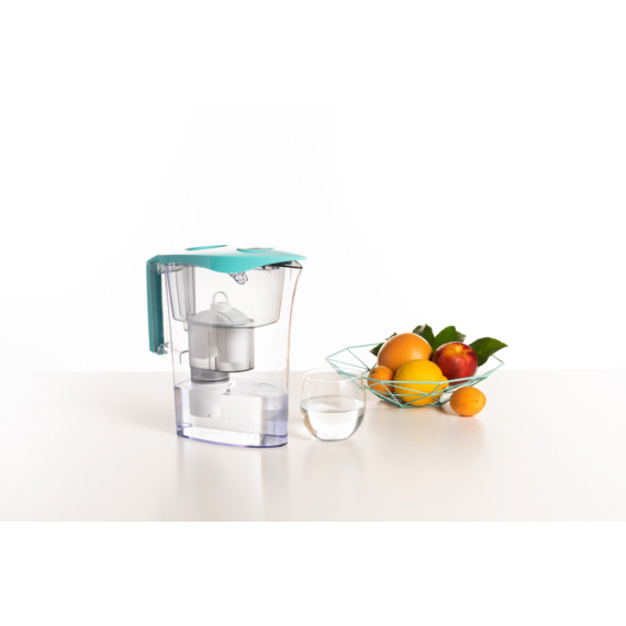 LAICA MikroPLASTIK-STOP vízszűrő kancsó szett mechanikus kijelzővel 1 db bi-flux univerzális szűrőbetéttel és 1 db MikroPLASTIK- STOP szűrőbetéttel