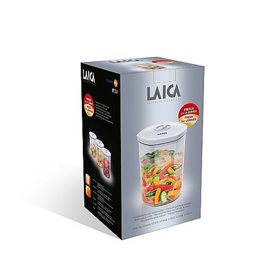 LAICA 1 db-os  vákuumozható tároló / marináló BPA mentes henger - 2 liter