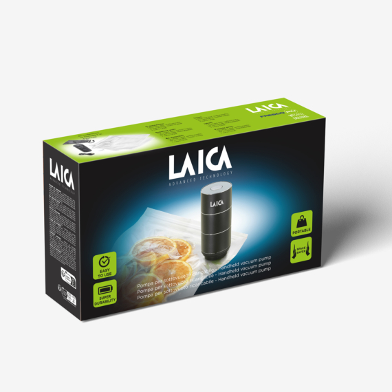 LAICA újratölthető mini vákuumpumpa 10 db újrahasználható vákuumtasakkal